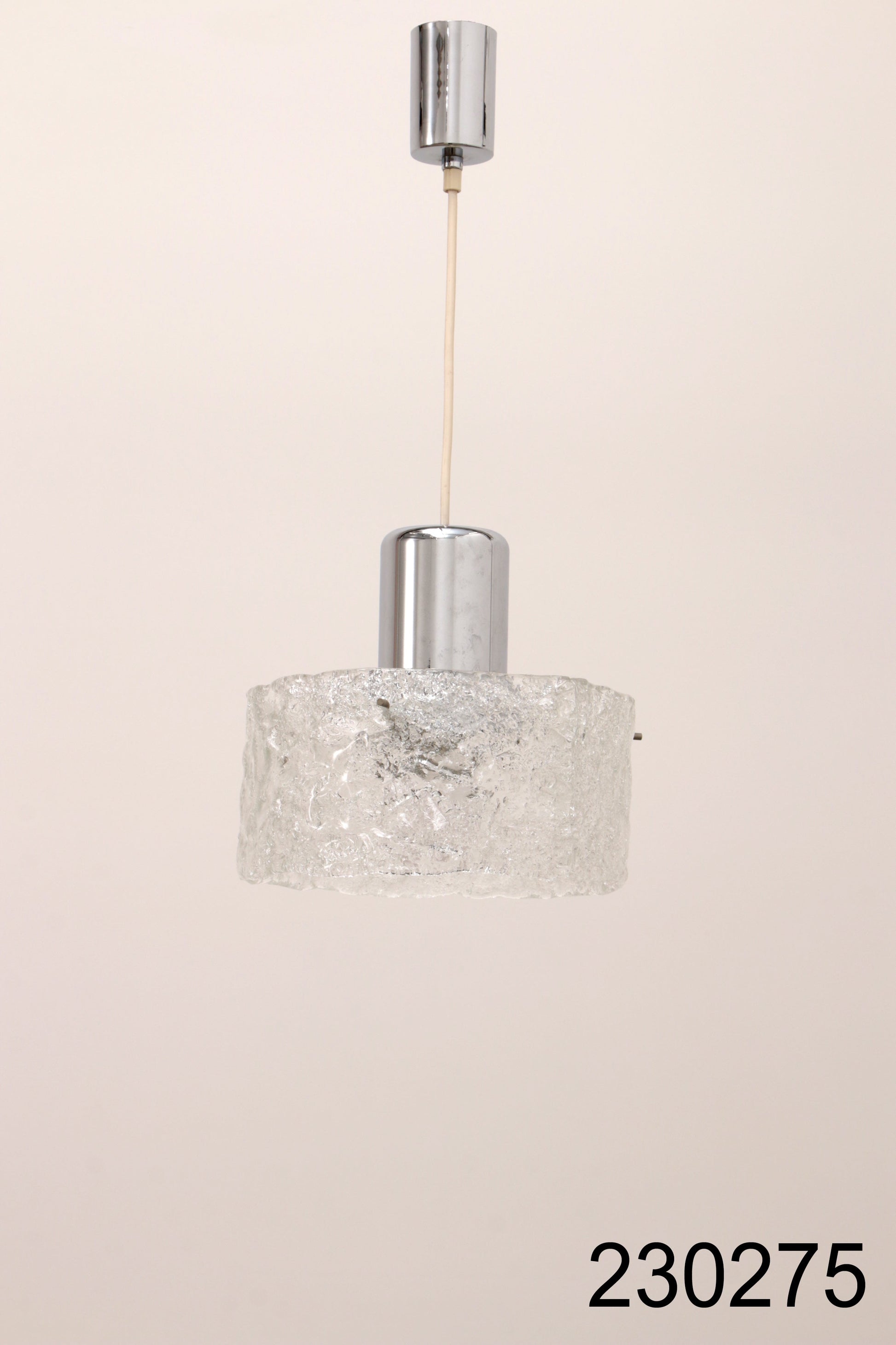 Vintage Ice Glass Pendant Lamp by Egon Hillebrand, 1960s Germany - Collectors - Net.Work