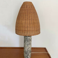 Vintage italienische Tisch- oder Schreibtischlampe, Sockel aus massivem Alabaster