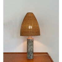 Vintage italienische Tisch- oder Schreibtischlampe, Sockel aus massivem Alabaster