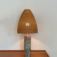 Vintage italienische Tisch- oder Schreibtischlampe, Sockel aus massivem Alabaster