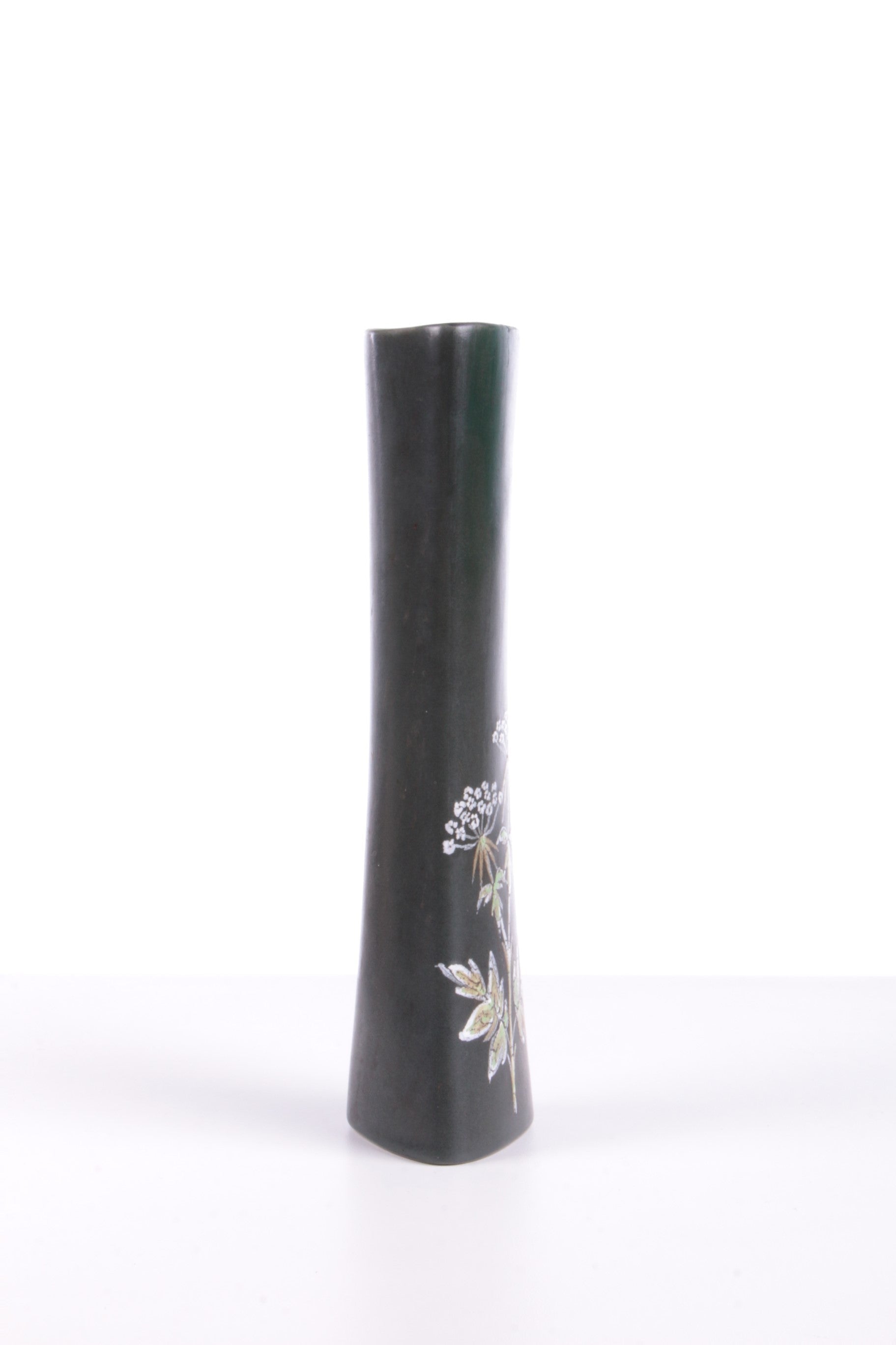 Vintage Ravnild Ceramic Vase With Bamboo Handle | Mid century, Denmark - Collectors - Net.Work