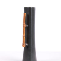Vintage Ravnild Ceramic Vase With Bamboo Handle | Mid century, Denmark