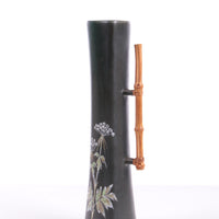 Vintage Ravnild Ceramic Vase With Bamboo Handle | Mid century, Denmark