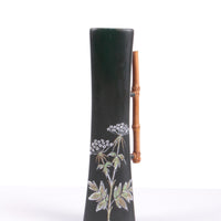 Vintage Ravnild Ceramic Vase With Bamboo Handle | Mid century, Denmark