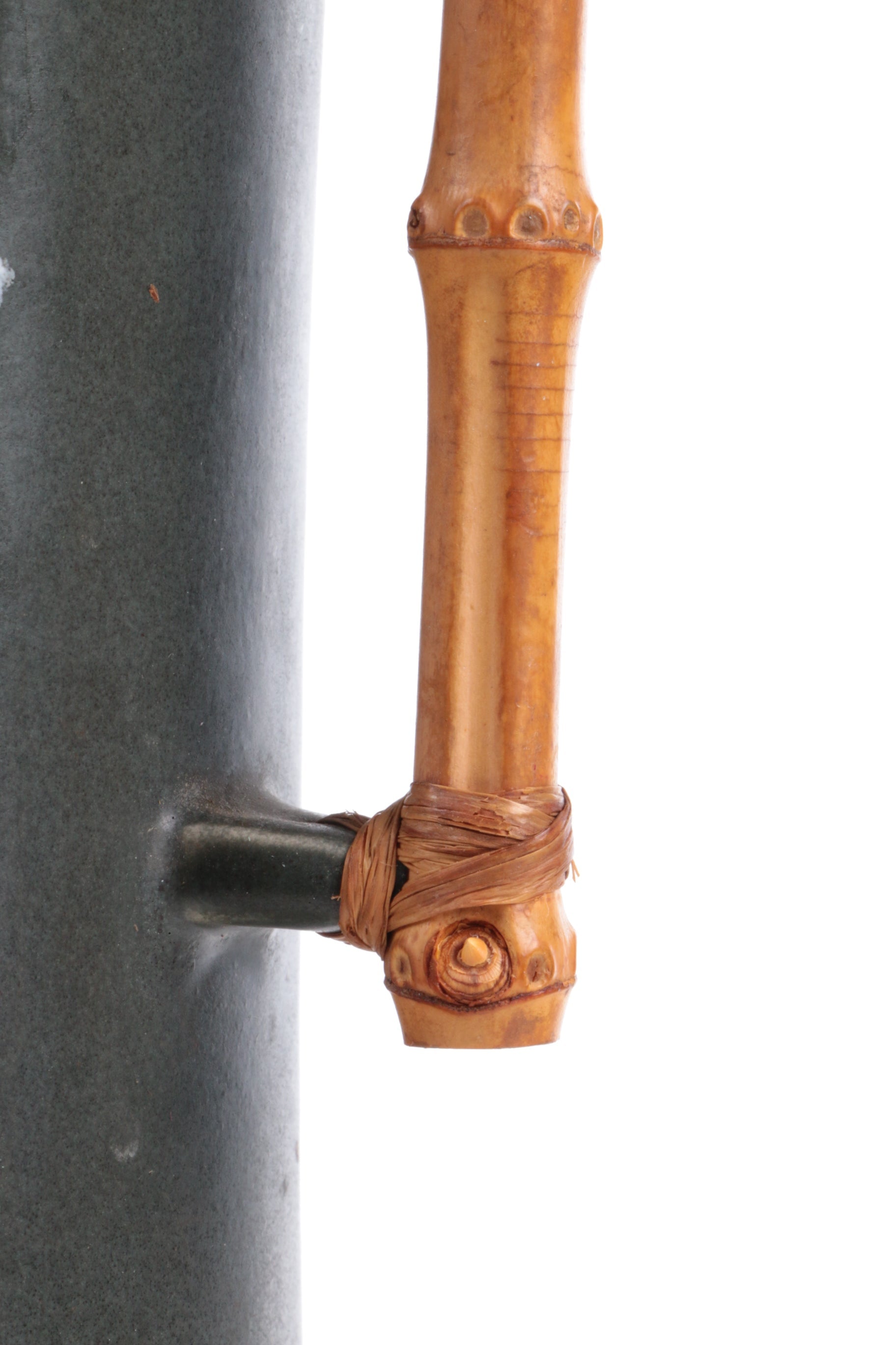 Vintage Ravnild Ceramic Vase With Bamboo Handle | Mid century, Denmark - Collectors - Net.Work