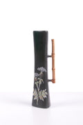 Vintage Ravnild Ceramic Vase With Bamboo Handle | Mid century, Denmark - Collectors - Net.Work