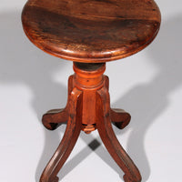 Vintage skandinavischer Klavierhocker aus massivem Buchenholz, aus dem Jahr 1900.