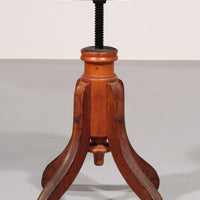 Vintage skandinavischer Klavierhocker aus massivem Buchenholz, aus dem Jahr 1900.