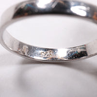 Vintage Sterling Silver Ring with Opals and Blue Rhinestones, Size 14