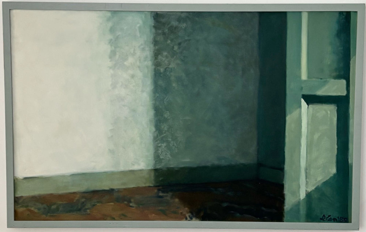 Wonderfull, large painting of Dutch artist Leon Spierenburg (1952 – ), dated 1985