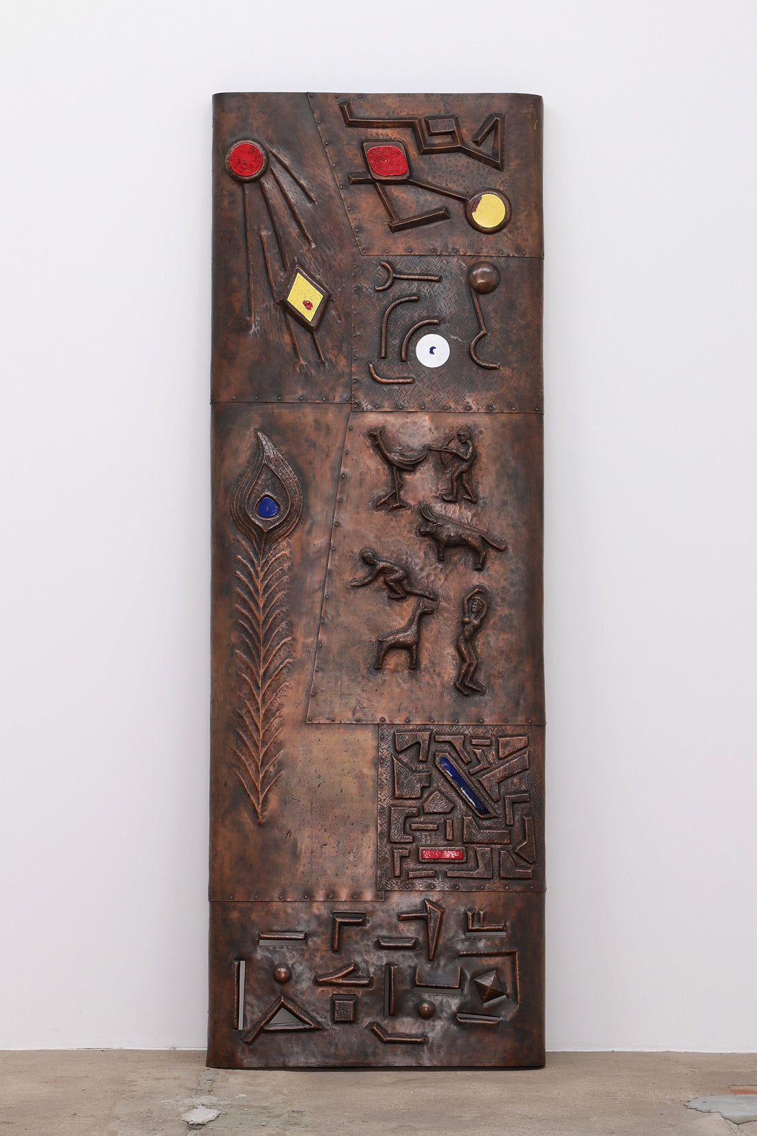 XXL Copper Wall Decoration with Enamel Details, 1960s Germany - Collectors - Net.Work