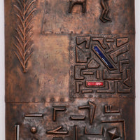XXL-Wanddekoration aus Kupfer mit Emaille-Details, Deutschland, 1960er Jahre 