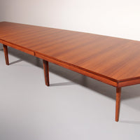 XXXL Mid-Century Teak-Konferenztisch von Volvo Stockholm 1960 von NK Inredning Stockholm