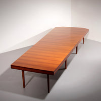XXXL Mid-Century Teak-Konferenztisch von Volvo Stockholm 1960 von NK Inredning Stockholm