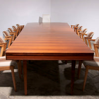 XXXL Mid-Century Teak-Konferenztisch von Volvo Stockholm 1960 von NK Inredning Stockholm